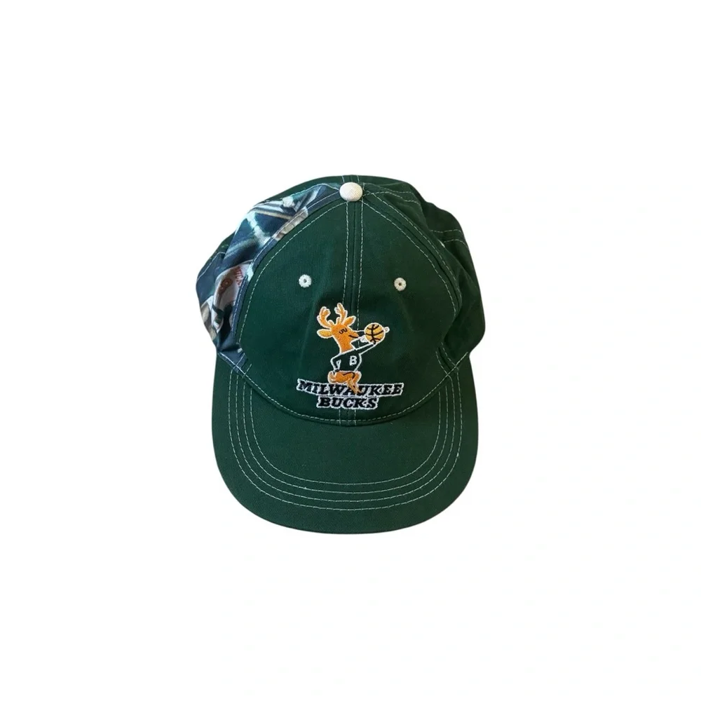 Milwaukee Bucks Men’s Adjustable Baseball Cap Hat Marques Johnson Bango Retro
